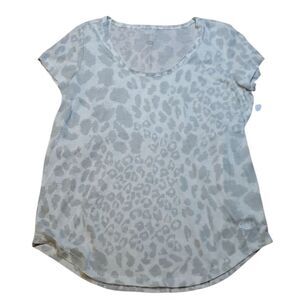 New! Sofia Jeans. Grey Leopard print Shirt, Tee